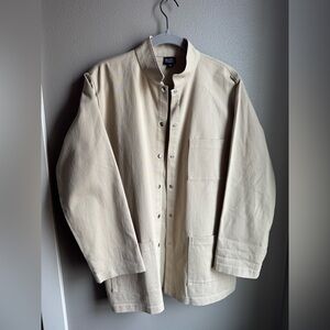 Eileen Fisher | Khaki Utility Jacket size Small cream tan color.